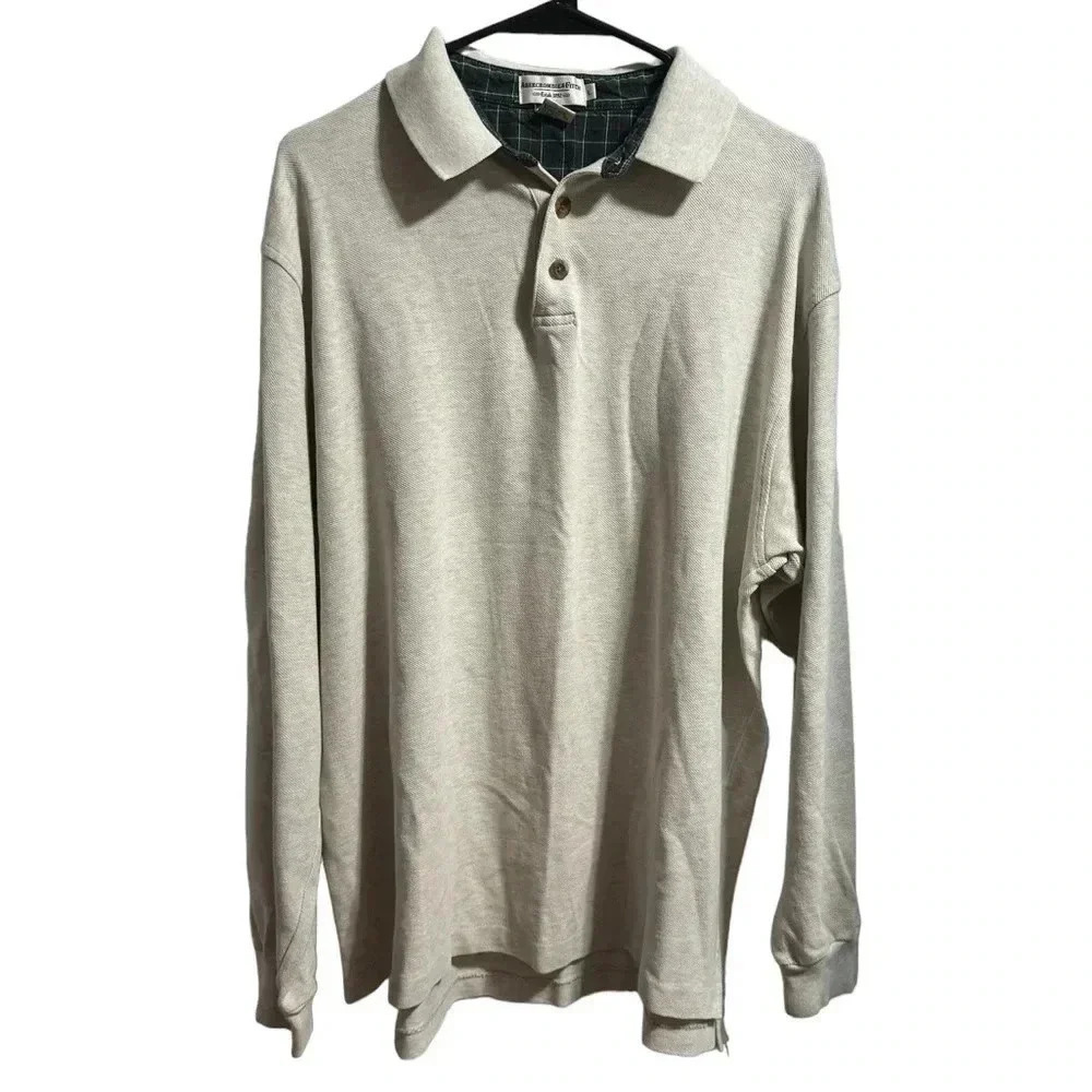 Men’s Abercrombie & Fitch Light Grey Pullover Size Large